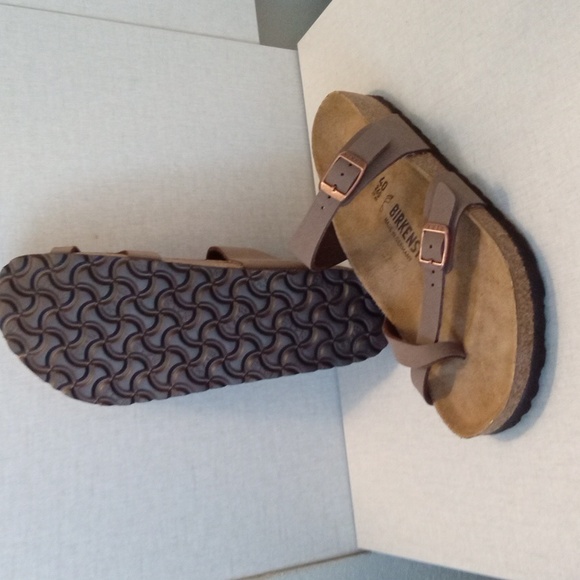 birkenstock Shoes - Women's Birkenstock Mayari's, natural, size 9 - 9.5. Never touched by bare feet.